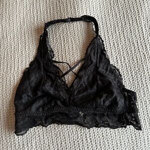 ✨3/$15✨ Victoria Secret Pink Black Lace Halter Bralette